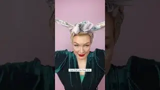 Vintage hair scarf tutorial | quick & easy pin-up glam #vintagestyle #1950s #hairtutorial