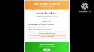 Chennai NSE Job//Application Support Engineer//₹4 LPA | 5 Days Working//Linux & SQL