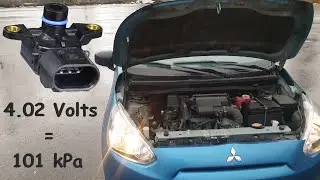 MAP sensor 2015 Mitsubishi Mirage Intake Manifold Pressure Live Data , Cleaning, Gasket Check P0105