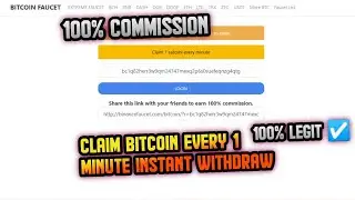Bitcoin earning Site Fast Claim Every 1 Minute Instant Withdraw