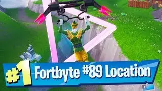Fortnite Fortbyte #89 Location - Accessible flying Scarlet Strike Glider rings east of Snobby Shores