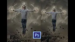 Create a Flying Man Fantasy Art Photo Manipulation Photoshop Tutorial