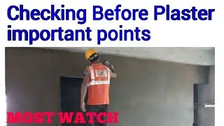 Checking Before Plaster Important Points || Wall Plaster Tips || Tips For Plaster Work