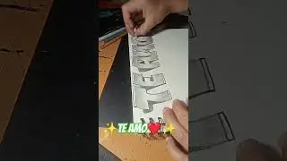 ✨Como dibujar un te amo con letras bonitas a l&aacute;piz ✨❤️ #musicaligera #teamo #dibujoalapiz