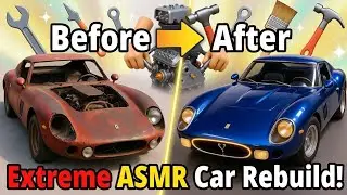 Extreme ASMR Car Restoration &ndash; Ferrari 250 GTO 1962 Midnight Blue Full Rebuild | Gentle Gears