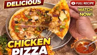 Pressure Cooker Mein Chicken Pizza | Easy Homemade Pizza Recipe 🍕 