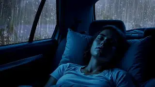 Say Goodbye to Insomnia in 10 Minutes with Dripping Rain & Loud Thunder Over Your Car | Relax Sounds