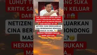 LUHUT TAK TERIMA DI KRITIK RAKYAT#viral #news