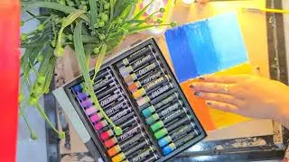 &bull; Two Worlds One Art | Oil Pastel Art ✨🎨@Uniquecreativefeel 👉 Like ❤️ | Share 🔁 | Subscribe unique✨