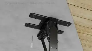 Maclean electric ceiling TV mount, TUYA support, max VESA 600x400, 90st swivel remote control,