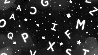 🌟 ABC Lullaby for Kids | 🖤 Goodnight Alphabet with Black & White Screen for Sweet Dreams