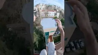 Parkour roof jump in first person! ⚠️ #parkour #gap #pov #roofculture #heights #scary #vertigo