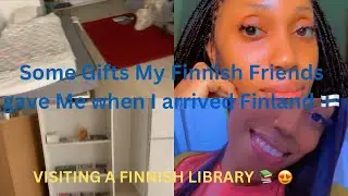 SOME HOUSEHOLD ITEMS MY FINNISH FRIENDS GIFTED ME,😍🇫🇮,HOW A FINNISH LIBRARY 📚 LOOKS🇫🇮🤩🤩🤩🤩