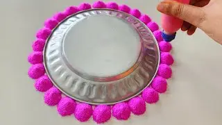 Top Easy Diwali Plate Trick Rangoli Design | थाली लाओ दिवाली की रंगोली बनाओ | Simple Diwali Rangoli