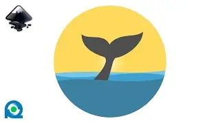 Inkscape Tutorial - Whale's Tail Flat Design Vector Drawing Time Lapse