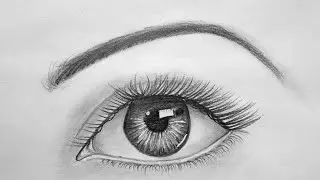 How to draw Realistic eye ? easy Realistic eye drawing tutorial.