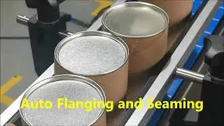 Automatic flanging and seaming machine for paper tube /metal cans (2021)