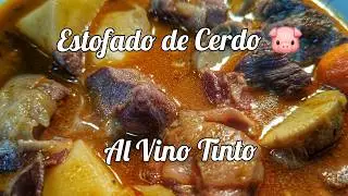 CERDO GUISADO al VINO TINTO como el de la abuela 👵 Receta Fácil y Contundente