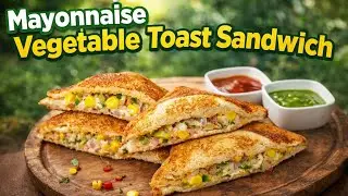 MAYONNAISE VEG TOAST SANDWICH. #trending #food #recipe #cooking #cravings #sandwich #easyrecipe 