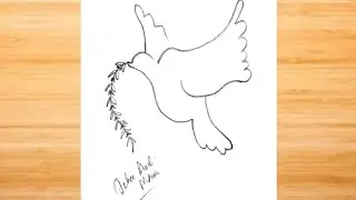 Easy dove drawing |step by step tutorial |for beginners