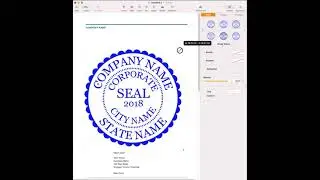 How to Stamp digital company seal on Pages document?