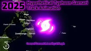 The Track of Hypothetical Typhoon Gaenari (2025)