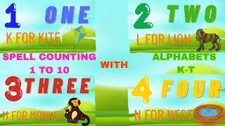 Learn How to Count and Spell Numbers 1 to 10 | Learn Alphabets | 123 For Kids | ABC For Toddlers