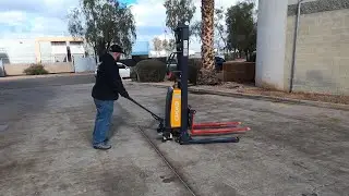EKKO EA15B 3,300lb Electric #5107 - Manual Push Stacker For Sale