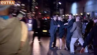 Jennifer Lawrence's Security Rushes Her to Car After Fans Push Barricade