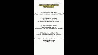 SEULS LES GENIES RESOLVENT CES QUESTIONS