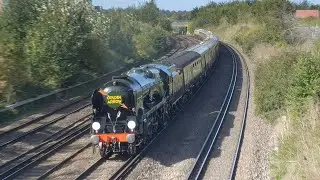 35028 Clan Line tributes The Golden Arrow through sunny Kent | Belmond British Pullman - 25.09.25