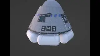 Boring Crew Services Starliner airbags animation test