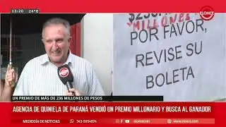 Agencia de quiniela de Paraná vendió u premio millonario y busca al ganador