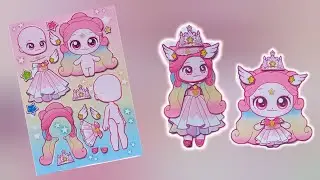 Catchy Nipping Sticker Dress Up Game//paper diy