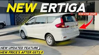 Maruti Suzuki Ertiga Vxi CNG 2026 New Updated Model GST Price Features Mileage All Details 