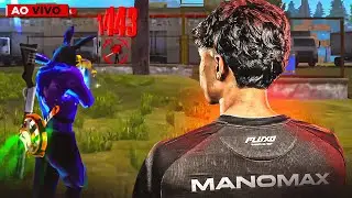 LIVE ON 🔴MANOMAX VS BOT!🟣FREE FIRE AO VIVO!🟣FX MANOMAX 🟣