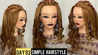 Simple and easy hairstyle | Baby hairstyle | Day 93 | hairstyling course #jhhairstylestudio 