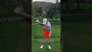 Slower you swing, FARTHER you hit 🤔 #golf #golftips #golfswing #golfcoach