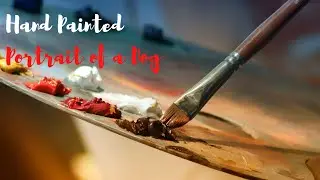 Hand Painted Modern Art Dog Portrait 🐶 Pet Painted from a Photo by a Professional Artist
