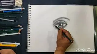 Realistic Pencil Sketch of an Eye - 'Mirror of Mind' by Saikat Jana (Official) | Creatogether
