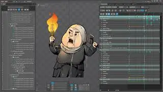 2D Animation Time-lapse | Loo Torch Enemy Part 4/6 | MiMU Studio | Spine