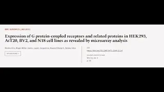 Expression of G protein-coupled receptors and related proteins in HEK293, AtT20, BV2,... | RTCL.TV