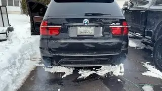 Straight Piped BMW X5 Diesel Cold Start