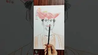 Bageshwar Baba Best Drawing🙈 subscribe 😊 #waitforend #ytshorts #bageshwardhamsarkar #shorts #art