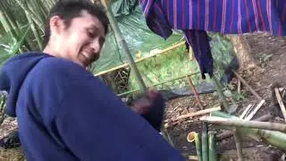 How to make food in forest when you have only rice ( KARENNI FOOD)