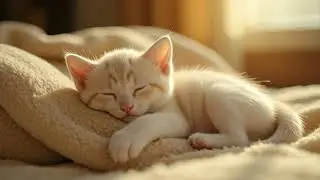 Sleepy Cat 🐱 Piano Lullaby 🌙 Relaxing Music for Baby Deep Sleep & Family Calm
