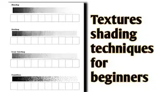 Charcoal shading textures | Smooth, Rough, Line & Dots| beginners practice 