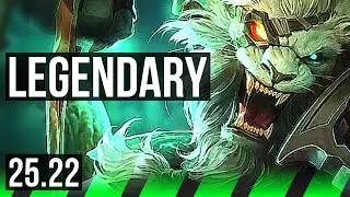 RENGAR vs VI (JGL) | 9 solo kills, Legendary, 47k DMG | NA Master | 25.22