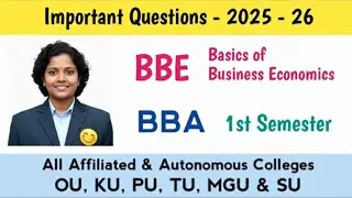 Important Questions 2025&ndash;26 BBA 1st Sem Basics of Business Economics KU PU TU 100% Pass