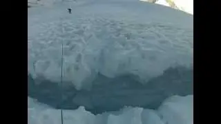 Crevasse Jump on the Schreckhorn